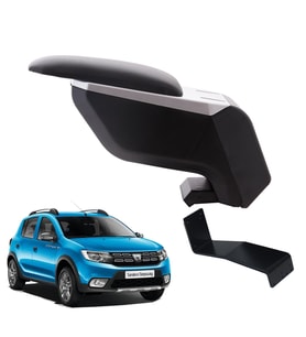 Dacia Sandero Stepway 2017 Delmesiz Çelik Ayaklı Siyah Kolçak Kol Dayama
