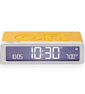 Lexon x Pantone Flip Klasik Şarj Edilebilir Alarm Saat Sarı LR157PT-Y