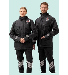 Kışlık İş Güvenliği Kabanı Reflektörlü Mont Kıyafeti Kaban Havalara Modeli (Füme)