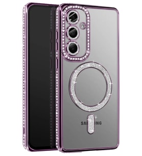 Pilelistore   Samsung Galaxy A37 5G Joke Simli Magneticsafe Kılıf - Derin Mor