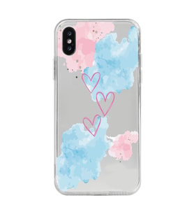 Iphone Xsmax Uyumlu Kalp Desenli Şeffaf Telefon Kılıfı