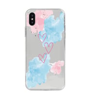 Iphone Xsmax Uyumlu Kalp Desenli Şeffaf Telefon Kılıfı