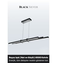 Cosmo Silver Lineer LED Sarkıt Avize – Kumandalı Dim Edilebilir – Yukarı & Aşağı Işık
