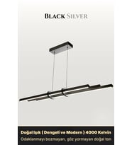Cosmo Silver Lineer LED Sarkıt Avize – Kumandalı Dim Edilebilir – Yukarı & Aşağı Işık
