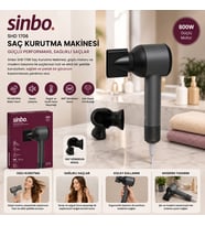 Sinbo Saç Kurutma Makinesi - Gri Renk - Sessiz Çalışma Özelliği