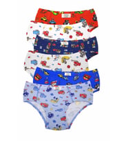 Gümüş Erkek Çocuk Likralı Emprime Desenli Slip Külot 3090- 6 Adet (Karışık)