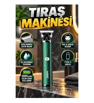 Su Geçirmez Şarjlı Saç ve Sakal Kesme Makinesi – Paslanmaz Çelik Bıçak, 2000 mAh