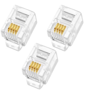 Powermaster PM-1594 RJ9 4P/4C İnce Telefon Jack Soketi (100 Lük Paket)