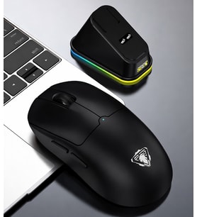 WD157 Siyah Manyetik Şarjlı BT+2.4GHZ 1600Dpı Ultra Hafif Şarjlı Kablosuz Oyuncu Mouse Oyuncu Faresi