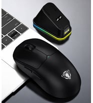 WD157 Siyah Manyetik Şarjlı BT+2.4GHZ 1600Dpı Ultra Hafif Şarjlı Kablosuz Oyuncu Mouse Oyuncu Faresi