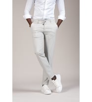 Slimfit İnce Çizgili Beli İplikli Ve Lastikli Likralı Yazlık Jogger Pantolon