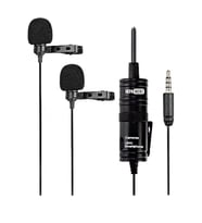 Hepa Merz HM-156 PRO Çiftli Yaka Mikrofonu Kamera Pc Telefon Röportaj (Android-İos Mac)