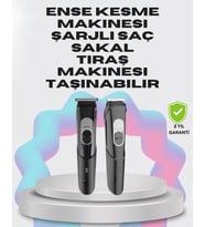 Mey İthalat® Taşınabilir Şarjlı Saç Sakal Tıraş Makinesi – 3 Taraklı, Sessiz Ergonomik