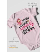 Dayıya Özel Kısa Kollu Bebek Body %100 Pamuk