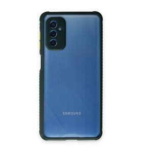 Galaxy M52 5G Kılıf Miami Şeffaf Silikon - Koyu Yeşil