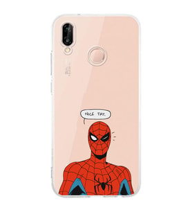 Huawei P20 Lite Uyumlu Baskılı Yumuşak Silikon Şeffaf Telefon Kılıfı