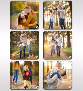 BK Toys Çocuklar Özel Fotoğraflı Eğitici-Öğretici Ahşap 4 Parça Yapboz Puzzle (6 Adet)