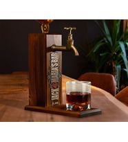 BK Gift Kişiye Özel Kabartma İsimli Musluklu Doğal Ahşap İçki Standı, Home Bar, Viski Çeşmesi, İçecek Dispenseri, Ahşap İçecek Çeşmesi-2