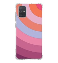 Samsung Galaxy A71  Köşe Korumalı Antişok Kapak Renk Cümbüşü Tasarımlı  Silikon Kılıf (Şeffaf)