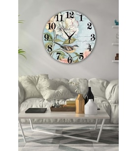 Bilge Retro Tasarımlı Duvar Saati 35x35cm (Baskılı)