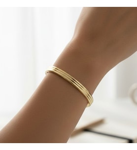 XUPING JEWELRY 14 Ayar Altın Kaplama, Kelepçe Bilezik