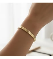 XUPING JEWELRY 14 Ayar Altın Kaplama, Kelepçe Bilezik