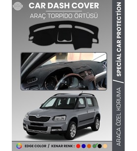 SKODA YETI (2009-2017) Torpido Örtüsü Ön Göğüs Halı Torpido Koruma Tam Uyum Kaymaz UV Koruma
