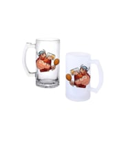 Ghostbastır Design Vikingler Kulplu Bira Bardağı Buzlu veya Şeffaf Seçenekli 0243