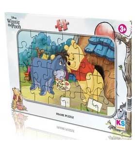 KS Games Winnie The Pooh Lisanslı 24 Parça Çocuk Puzzle - Frame (Çerçeveli) Puzzle - WN704