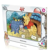 KS Games Winnie The Pooh Lisanslı 24 Parça Çocuk Puzzle - Frame (Çerçeveli) Puzzle - WN704