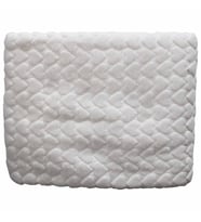 Ekru Kalp Kabartmalı Kalın Peluş Battaniye 100*120 cm