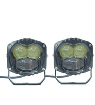 Space Offroad sis lambası 7.3 x 6.8 x 6.8 cm sarı-beyaz siyah çerçeve 12-30v set/  LASS369
