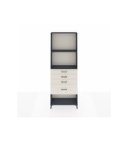 Arges Dolap 2 Raflı 4 Çekmeceli 88x30x243 Antrasit-Aytaşı