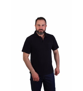 ESER - Polo Yaka Kısa Kol Penye İş Tişörtü - Cepli - Lacivert