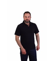 ESER - Polo Yaka Kısa Kol Penye İş Tişörtü - Cepli - Lacivert