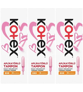 Kotex Aplikatörlü Tampon Normal 24 Lü Set (3PK*8)
