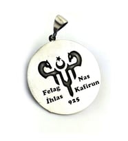 İhlas Felak Nas Kafirun Sure Dualı 925 Ayar Gümüş Erkek Kolye Ucu