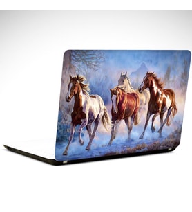 Koşan Asil Atlar Laptop Sticker 15.4 inch (37X26CM)