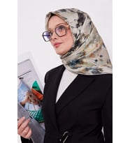 Lesscarves Pamuk İpek Eşarp Batik Desenli LS2202