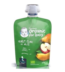 Gerber Organik Armut Elma ve Muz Püresi 90 Gr - Standart