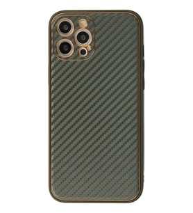 Durukar® iPhone 12 Pro Kılıf Coco Karbon Silikon - Füme