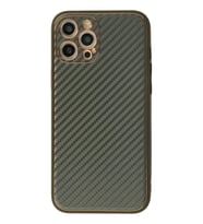 Durukar® iPhone 12 Pro Kılıf Coco Karbon Silikon - Füme