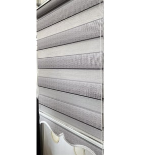 Zebra Stor Perde Gri Renk Geçişli Etek Dilimli ST 048