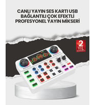 Çok Efektli Yayın Ses Mikseri Usb