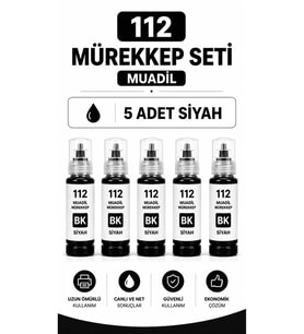 112 Muadil Siyah Mürekkep Seti