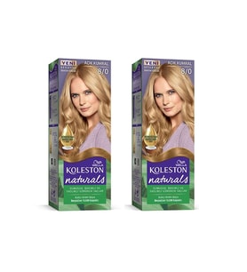 Naturals Saç Boyası Açık Kumral 8/0 2x Paket