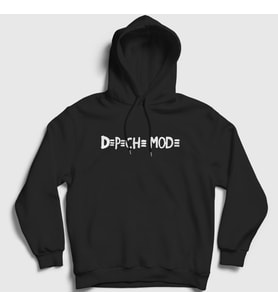 Presmono Unisex Beyaz Recording Depeche Mode Kapüşonlu Sweatshirt 141160tt (Siyah)