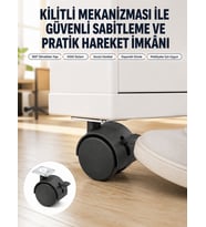 Kilitli Mini Tekerlek Ayak 4 cm 4’lü Set