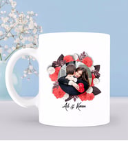 BK Gift Kişiye Özel Fotoğraflı Çiçek Temalı Beyaz Kupa Bardak