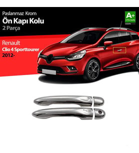 Renault Clio Uyumlu 4 Sport Tourer Krom Kapı Kolu 2 Kapı 2012 Üzeri